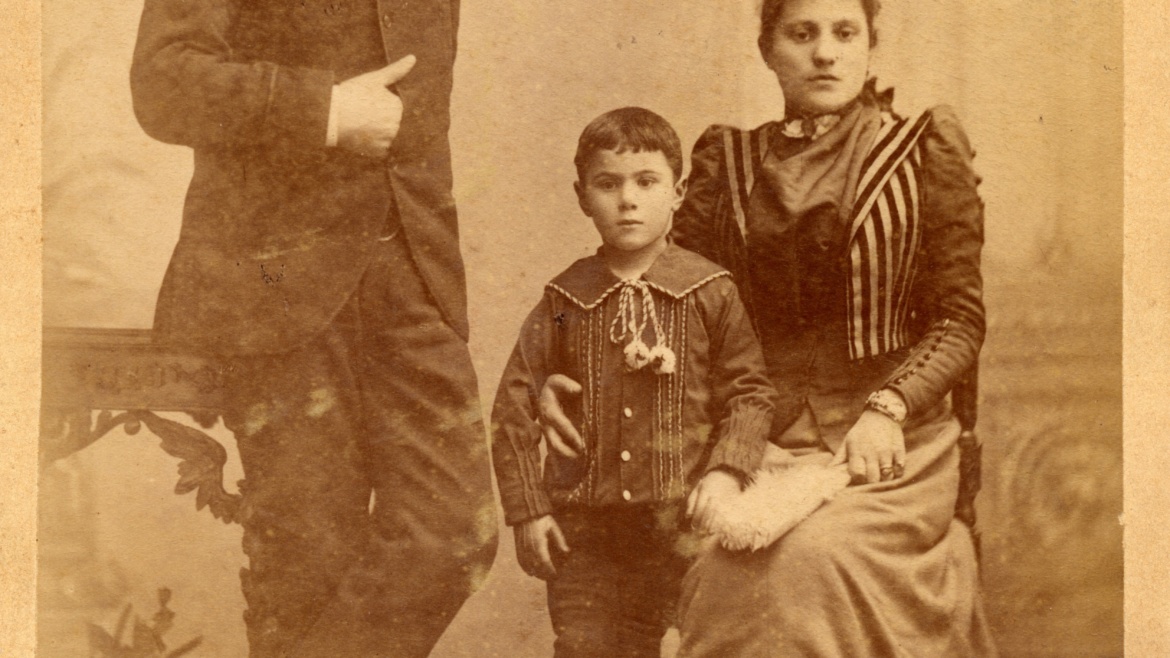 Francesco with his parents Enrico and Paolina