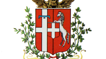 The coat of arms of the Piedmont Royal Cavalry Regiment